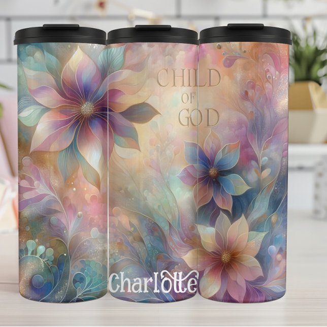 Pastel Child: Floral Divine Serenity Thermal Tumbler (Creator Uploaded)