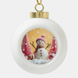 Pastel Christmas - Ceramic Ball Ornament
