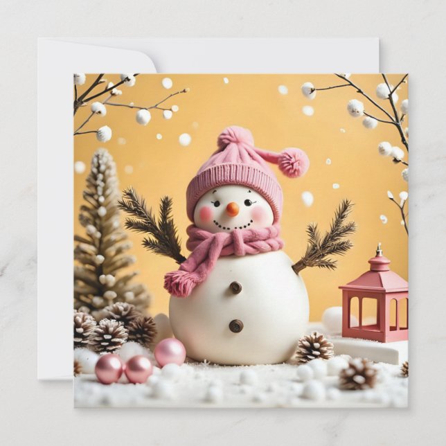 Pastel Christmas - Flat Greeting Card  (Front)