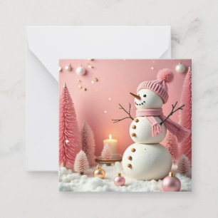 Pastel Christmas - Flat Note Card 