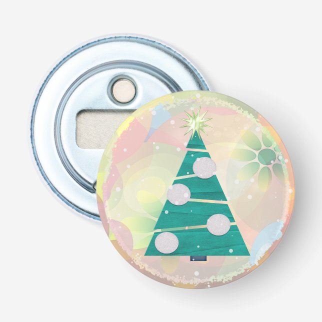 Pastel Christmas HOLIDAY Bottle Opener (Front)