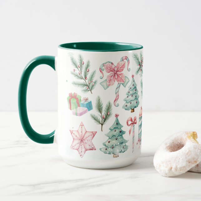Pastel Christmas Mug (With Donut)