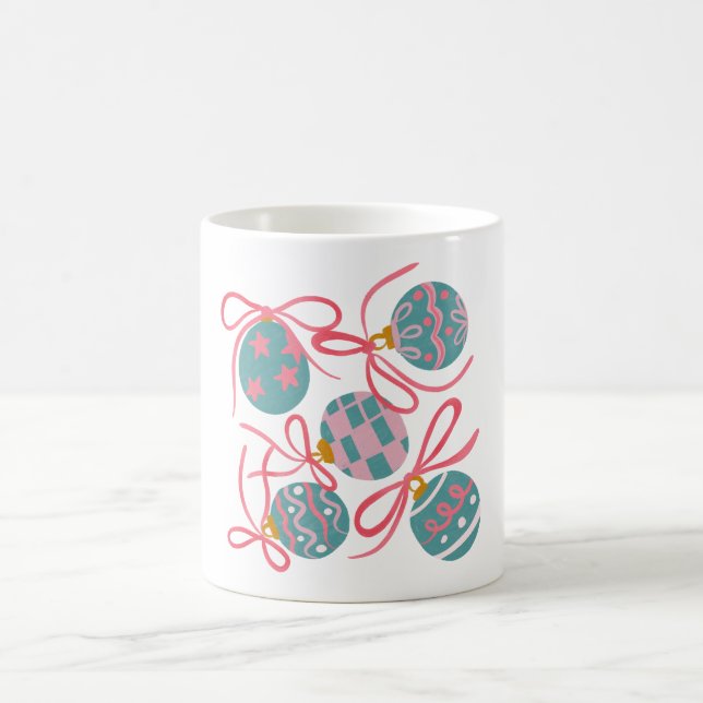 Pastel Christmas Ornament Mug (Center)