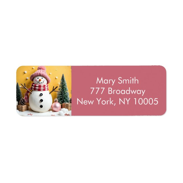 Pastel Christmas - Return Address Labels  (Front)