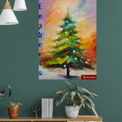 Pastel Christmas Splendor Poster