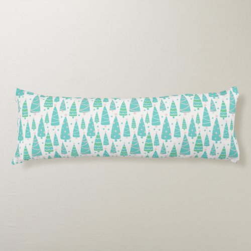 Pastel Christmas Tree Forest Body Pillow