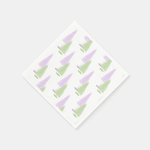 Pastel Christmas Trees Napkin