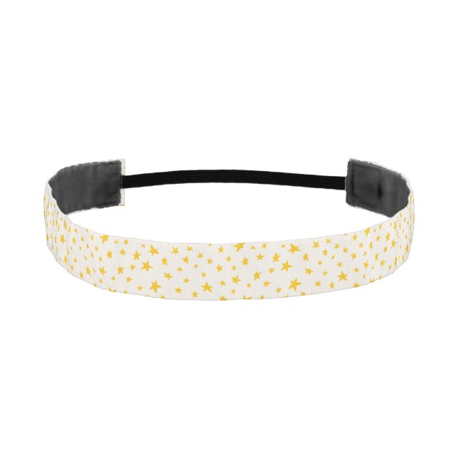 Pastel Christmas twinkle stars golden yellow Athletic Headband (Front)