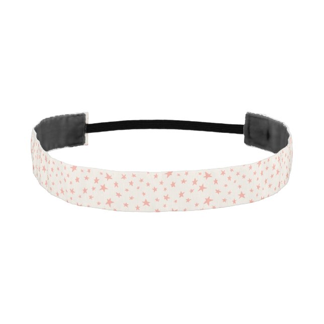 Pastel Christmas twinkle stars terracotta pink Athletic Headband (Front)