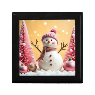 Pastel Christmas - Wooden Jewelry Keepsake Box