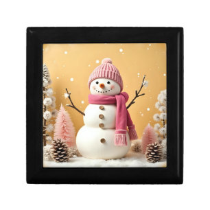 Pastel Christmas - Wooden Jewelry Keepsake Box