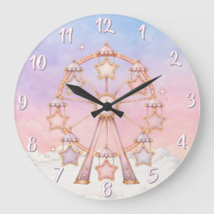 Pastel Circus Nursery Wall Clock