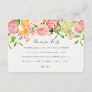 Pastel Citrus Floral Cutie Books for Baby Insert