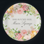 Pastel Citrus Floral Main Squeeze Bridal Shower Paper Plates<br><div class="desc">She found her main squeeze! Brighten up your summer celebration with our fresh Citrus Floral party collection. The zesty citrus fruits and vibrant orange and pink wildflowers brings a refreshing burst of color to any event, creating a lively and cheerful atmosphere. ★ Let me help you plan your next party!...</div>