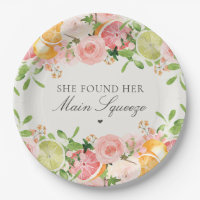 Pastel Citrus Floral Main Squeeze Bridal Shower