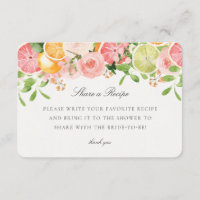 Pastel Citrus Floral Share a Recipe Insert