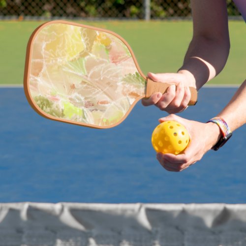 Pastel Citrus Watercolor Designer Print Pickleball Paddle