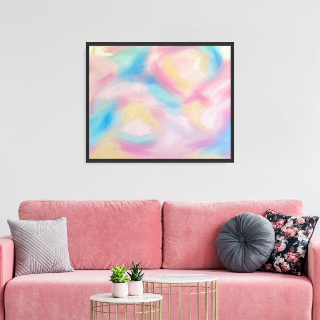 Pastel Cloud Abstract Art  Canvas Print (Insitu(LivingRoom))