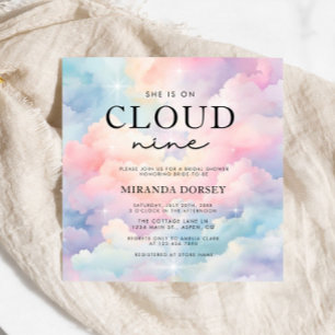 Pastel Cloud Nine Bridal Shower Invitation