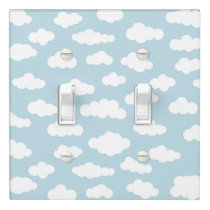 Pastel Clouds Aesthetic Baby Blue And White Light Switch Cover