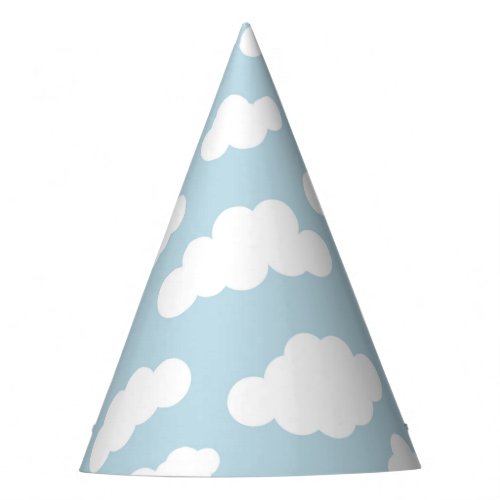 Pastel Clouds Aesthetic Baby Blue And White Party Hat
