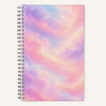 Pastel Clouds Aesthetic Notebook Dreamy Pink Cute