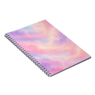 Pastel Clouds Aesthetic Notebook | Dreamy Sky Pink