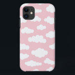 Pastel Clouds Asthetic White And Pink Art iPhone 11 Case<br><div class="desc">Whimsical abstract pink and white small clouds print illustration design. Simple minimalist clouds theme for nursery room,  childrens room,  teenager. Cumulus altocumulus fluffy white and baby pastel pink sky clouds. Artsy clouds illustration for kids,  clouds nursery decor,  clouds pastel bedding. Clouds pattern in pastel pink color.</div>