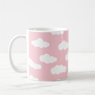 Pastel Clouds Asthetic White And Pink Art Coffee Mug