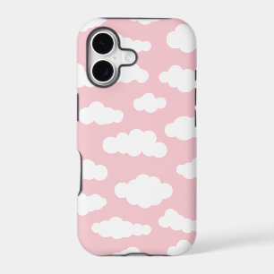 Pastel Clouds Asthetic White And Pink Art iPhone 17 Case