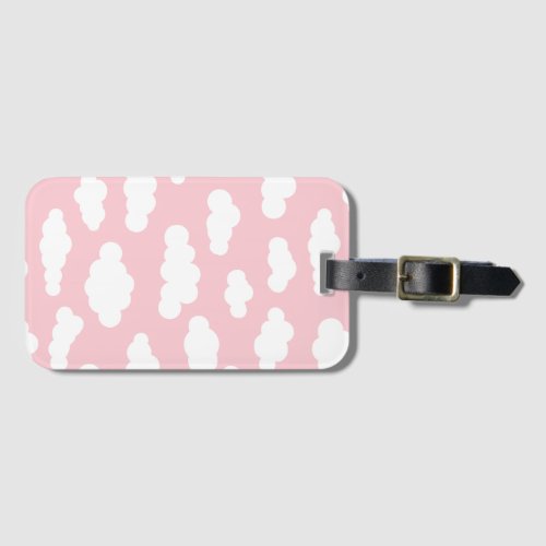 Pastel Clouds Asthetic White And Pink Art  Luggage Tag