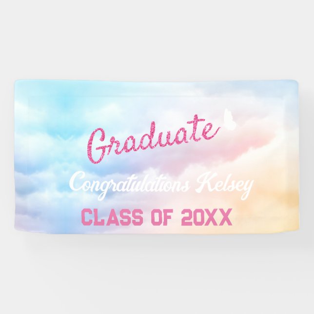 Pastel Clouds In My Graduation Era Lover inspired Banner (Horizontal)