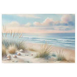 Pastel Coastal Dunes Watercolor Gallery Wrap