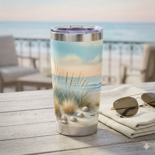 Pastel Coastal Dunes Watercolor Insulated Tumbler