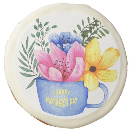 Pastel Coffee Cup Mothers Day Sugar Cookie
