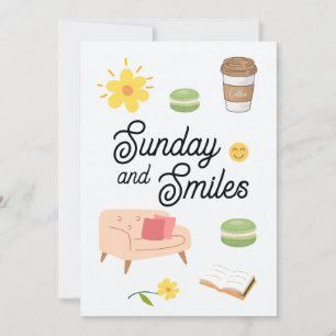 Pastel Coffee Date Card Chill Sunday Vibes