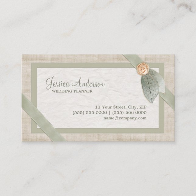 Pastel Collage Wedding Planner business card (Front)