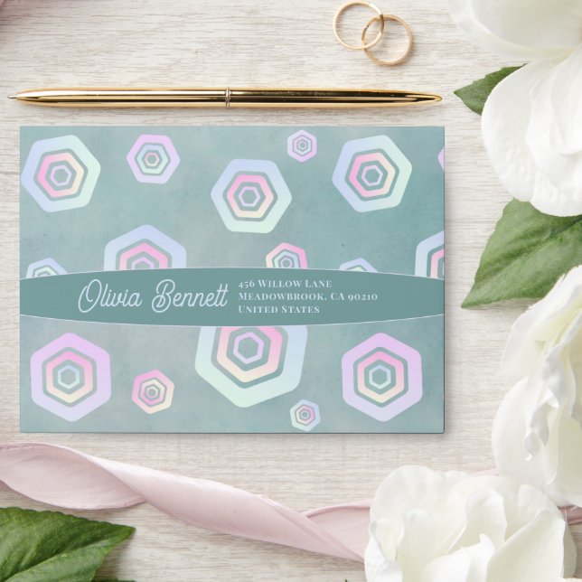Pastel Color Abstract Design Envelope (Wedding)
