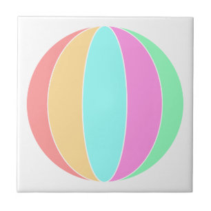 Pastel Color Beach Ball Ceramic Tile