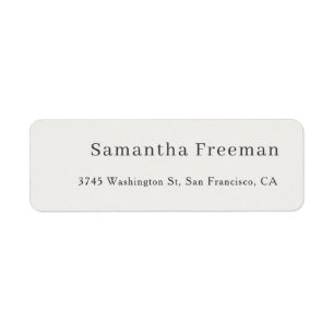 Pastel Color Classical Plain Minimalist Name Label