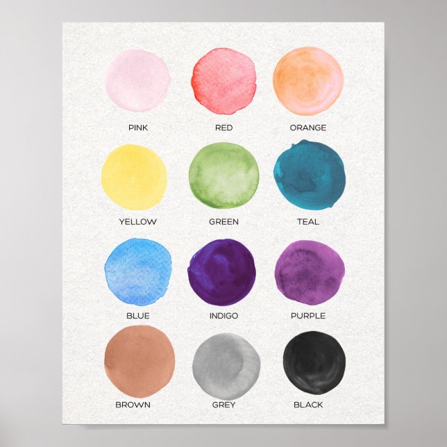 Pastel Color Educational Preschool Classroom Poster (Front)