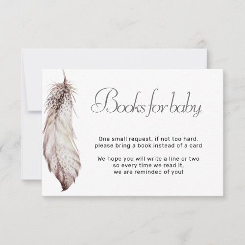 Pastel Color Feather Books for Baby Gender Neutral Invitation