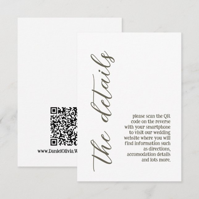 Pastel Color Floral Wedding Enclosure Card (Front/Back)