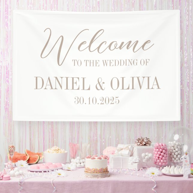 Pastel Color Floral Wedding  Seating Charts Banner (Party)