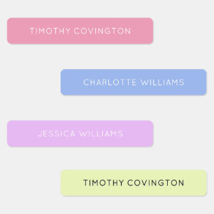 Pastel Color Girls Back to School Waterproof Kids Labels