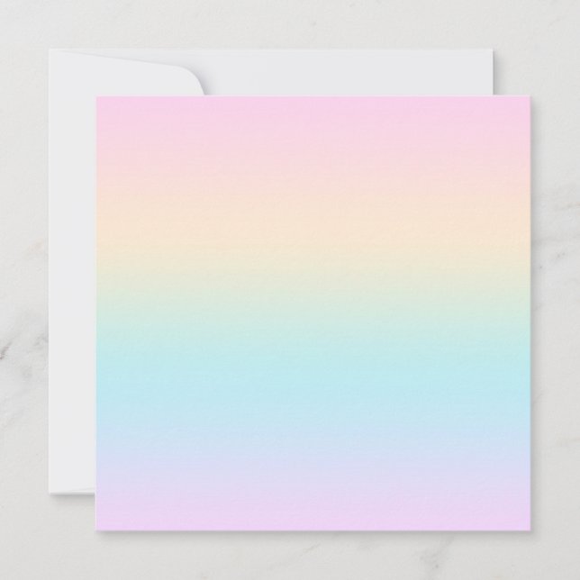 Pastel color gradient holiday card (Front)
