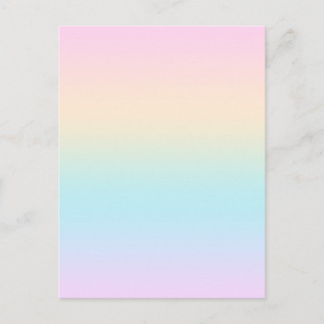 Pastel color gradient holiday postcard (Front)
