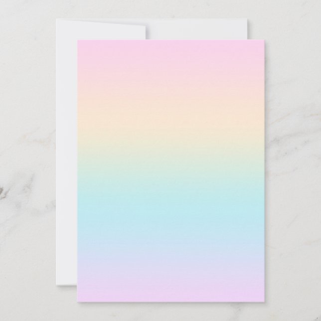 Pastel color gradient invitation (Front)