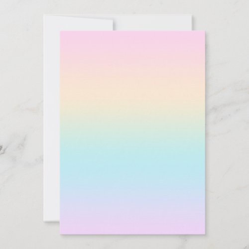 Pastel color gradient invitation