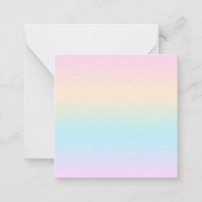 Pastel color gradient note card (Front)